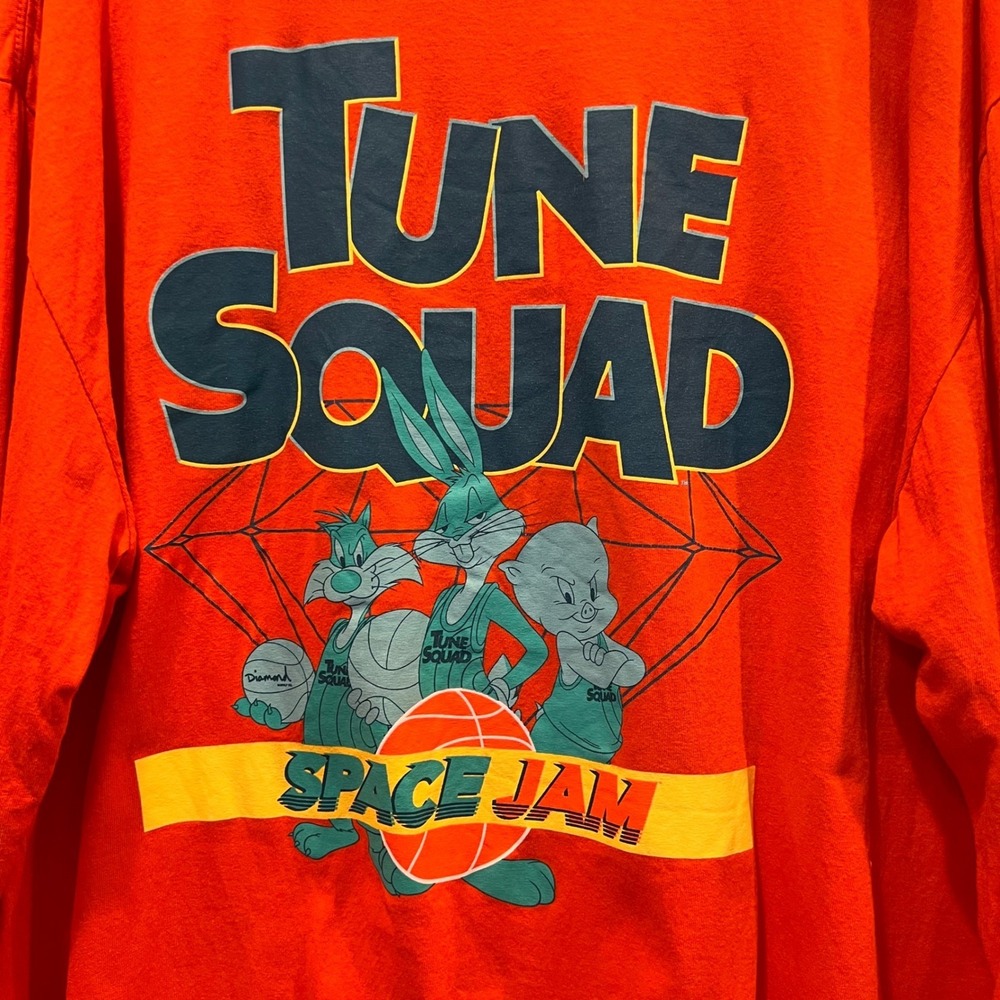 Diamond Supply Co Space Jam Tune Squad Long Sleeve Shirt Orange Mens 2XL